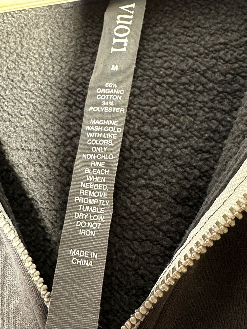 Vuori Restore Half-Zip Hoodie in Washed Black Medium - Picture 4 of 13